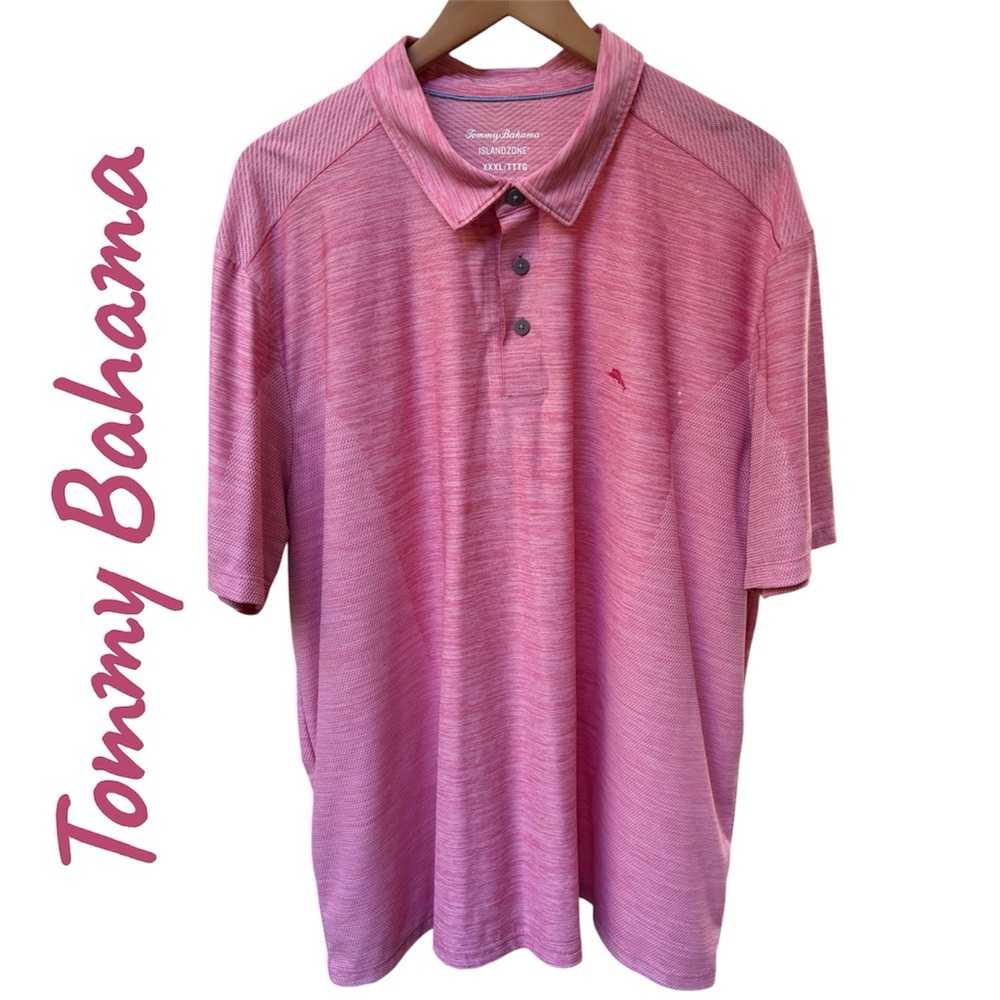 Tommy Bahama Raspberry Island Zone Polo. Dry fit/moisture wicking.3XL EUC